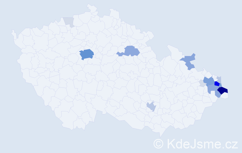 Příjmení: 'Milerská', počet výskytů 66 v celé ČR