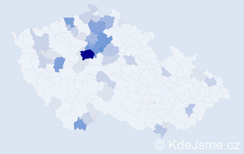 Příjmení: 'Horčic', počet výskytů 143 v celé ČR