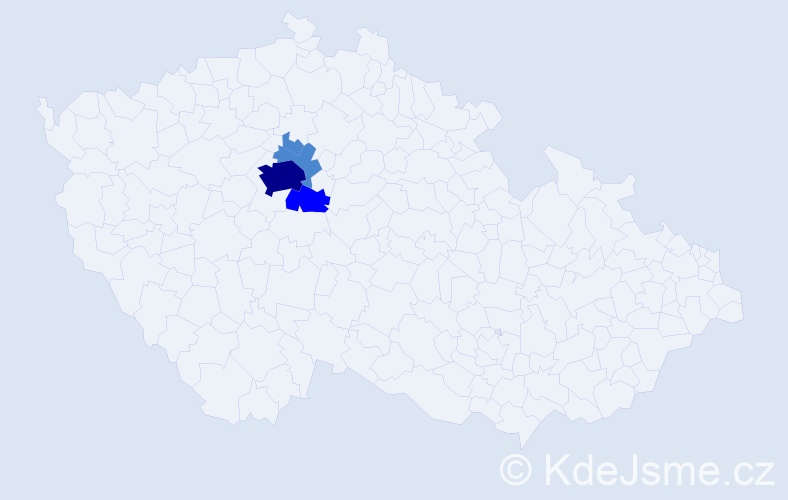 Příjmení: 'Míchek', počet výskytů 7 v celé ČR