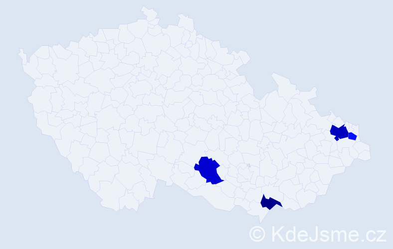 Příjmení: 'Rypelová', počet výskytů 6 v celé ČR