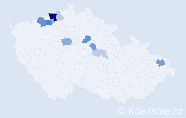 Příjmení: 'Majerčinová', počet výskytů 35 v celé ČR