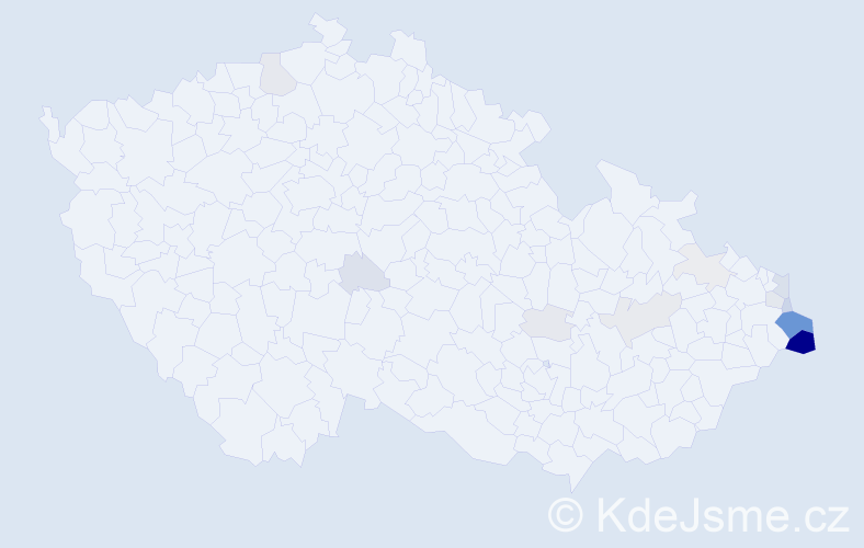 Příjmení: 'Waclawek', počet výskytů 54 v celé ČR