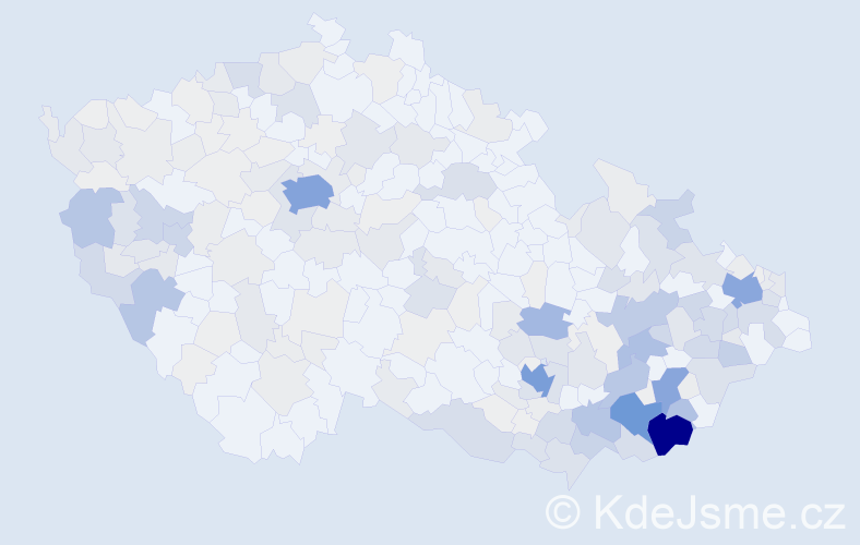 Příjmení: 'Janča', počet výskytů 1039 v celé ČR