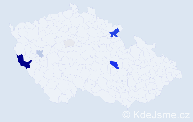 Příjmení: 'Leeder', počet výskytů 9 v celé ČR