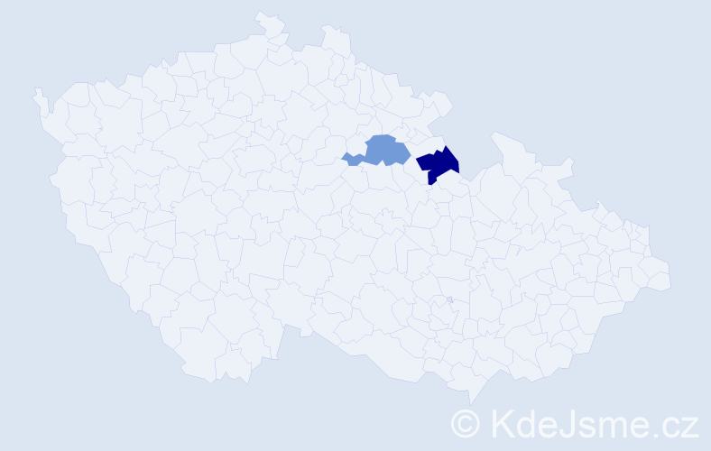 Příjmení: 'Klobučniková', počet výskytů 2 v celé ČR