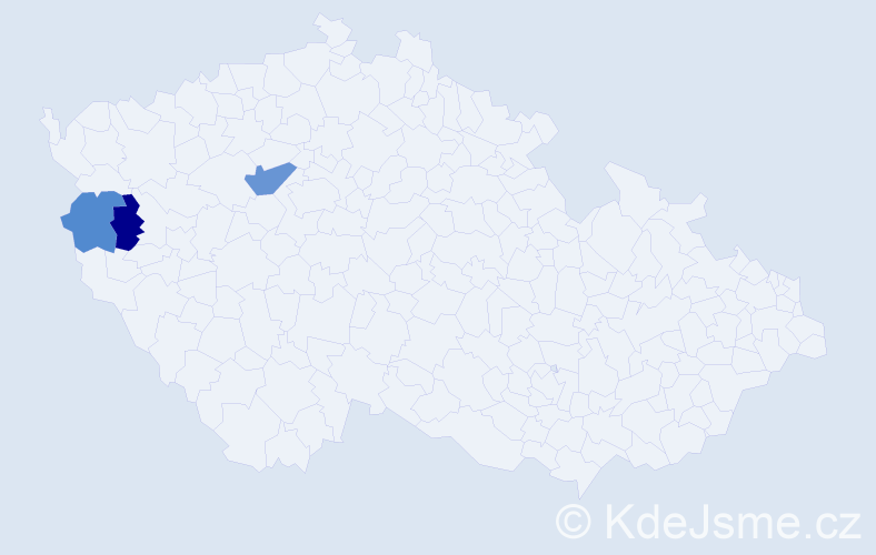 Příjmení: 'Ferdinandyová', počet výskytů 4 v celé ČR