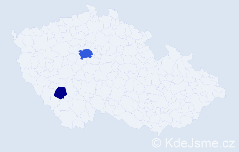 Příjmení: 'Pechandová', počet výskytů 8 v celé ČR