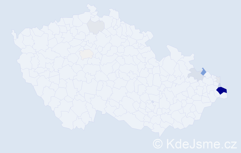 Příjmení: 'Szuscik', počet výskytů 37 v celé ČR