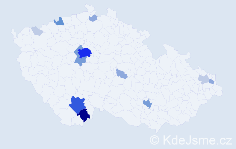 Příjmení: 'Heidinger', počet výskytů 41 v celé ČR