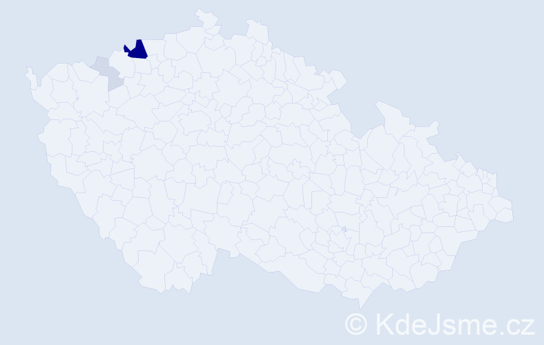 Příjmení: 'Kavor', počet výskytů 16 v celé ČR