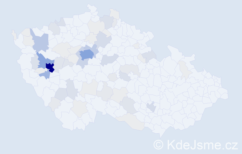 Příjmení: 'Ulč', počet výskytů 254 v celé ČR