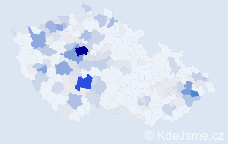 Příjmení: 'Drda', počet výskytů 543 v celé ČR