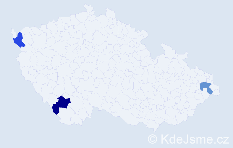 Příjmení: 'Phiová', počet výskytů 3 v celé ČR