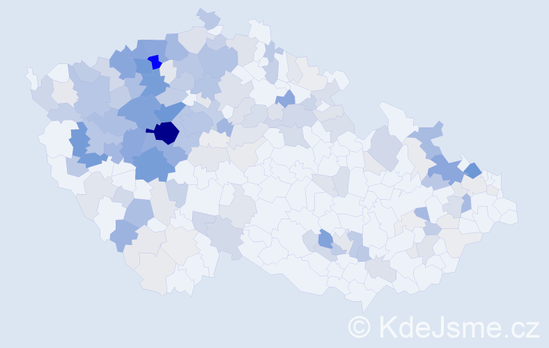 Příjmení: 'Paterová', počet výskytů 819 v celé ČR