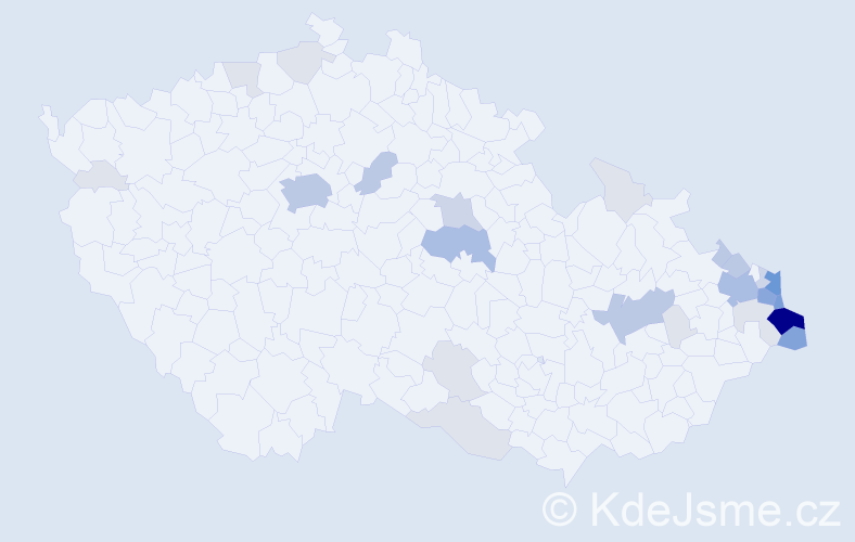 Příjmení: 'Janik', počet výskytů 94 v celé ČR