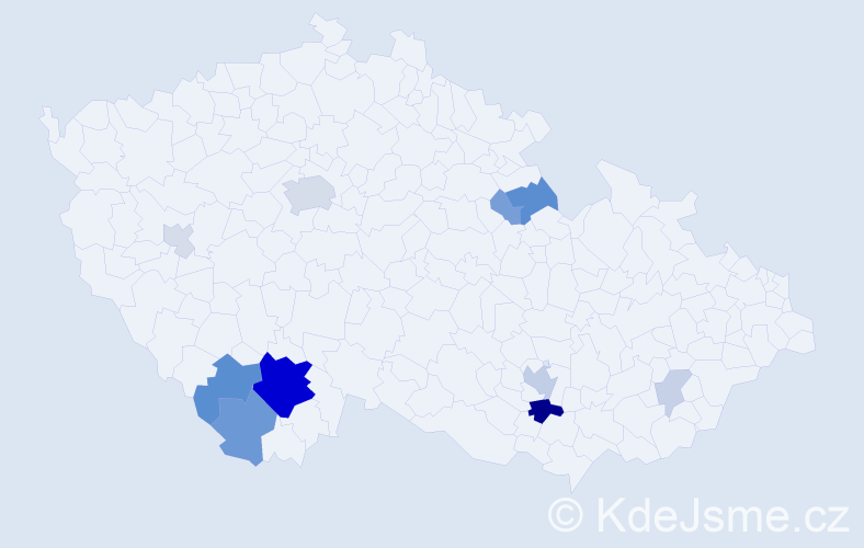 Příjmení: 'Ferebauer', počet výskytů 34 v celé ČR