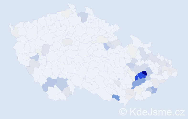 Příjmení: 'Caletka', počet výskytů 285 v celé ČR