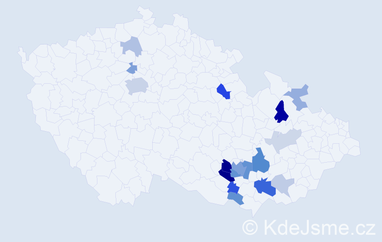 Příjmení: 'Moresová', počet výskytů 42 v celé ČR