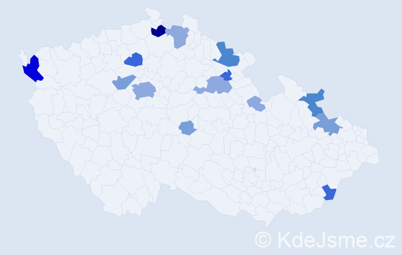 Příjmení: 'Barcík', počet výskytů 41 v celé ČR