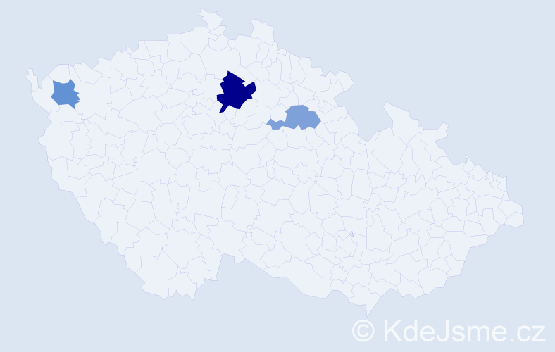 Příjmení: 'Rosenau', počet výskytů 5 v celé ČR