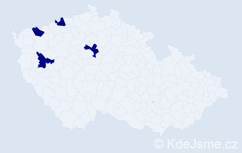 Příjmení: 'Panczyniaková', počet výskytů 4 v celé ČR