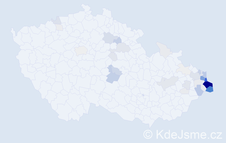 Příjmení: 'Szturcová', počet výskytů 190 v celé ČR