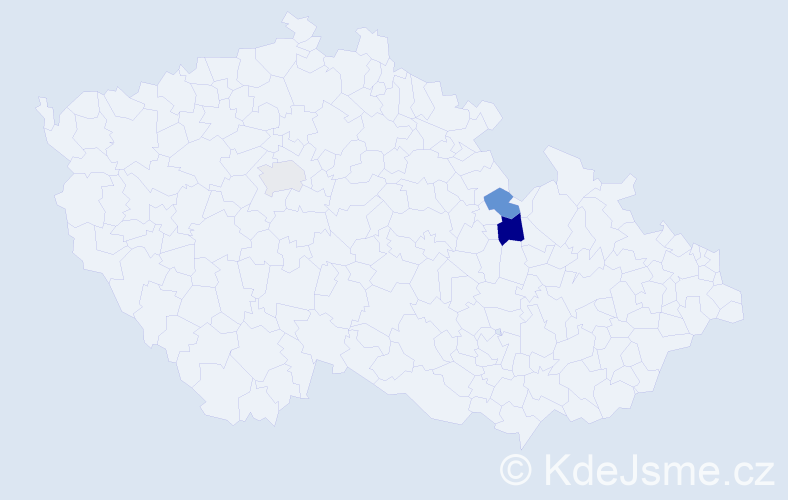 Příjmení: 'Ostrouchová', počet výskytů 4 v celé ČR