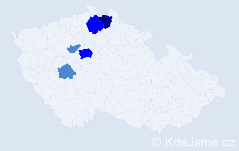 Příjmení: 'Virthová', počet výskytů 11 v celé ČR