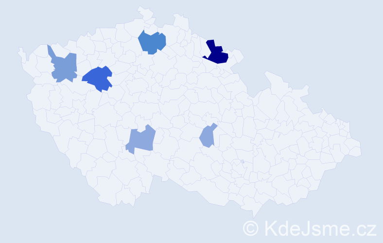 Příjmení: 'Cyrmonová', počet výskytů 18 v celé ČR