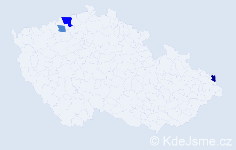 Příjmení: 'Sečánská', počet výskytů 5 v celé ČR