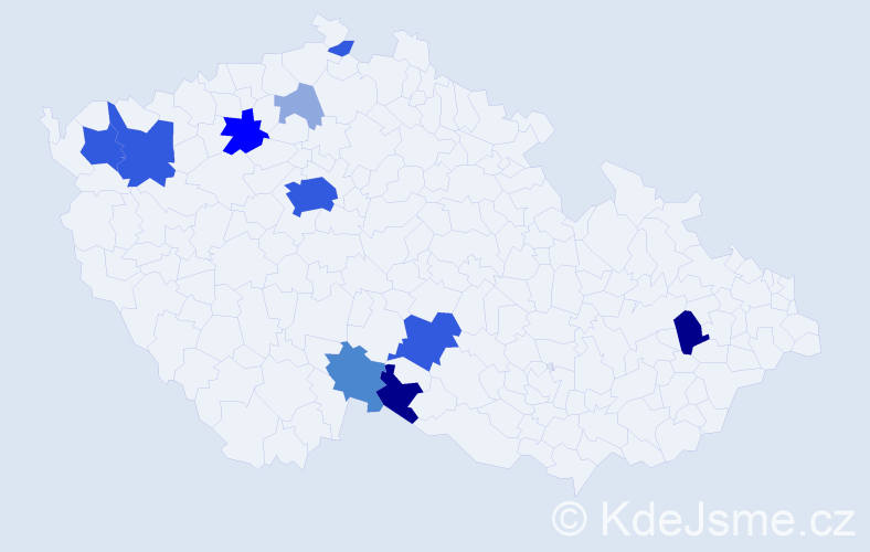 Příjmení: 'Kudrfalec', počet výskytů 32 v celé ČR