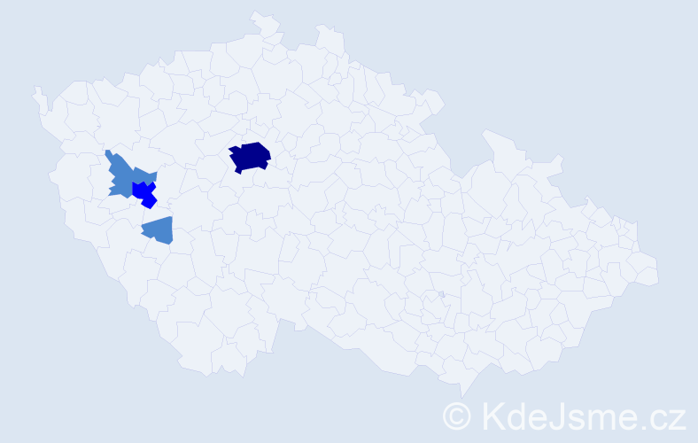 Příjmení: 'Kokeisl', počet výskytů 7 v celé ČR
