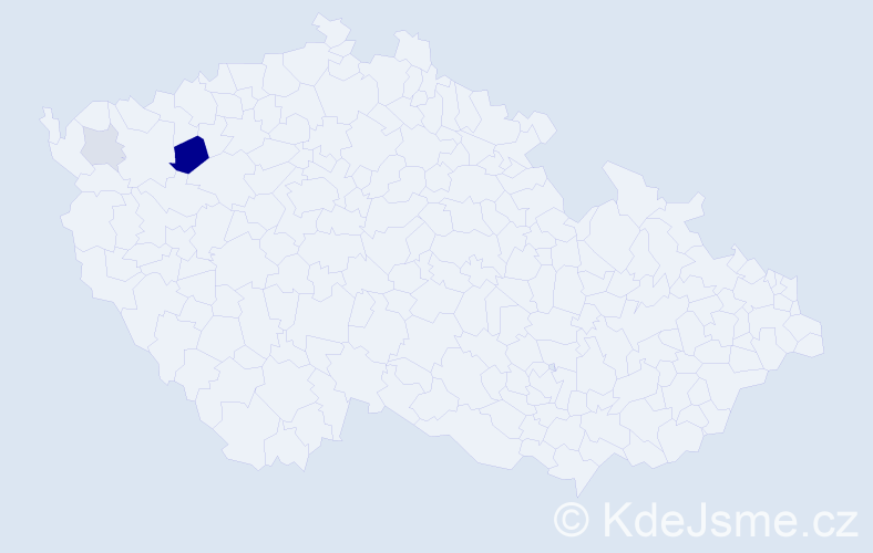 Příjmení: 'Micev', počet výskytů 6 v celé ČR