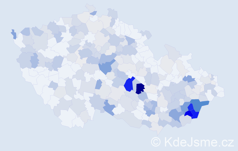 Příjmení: 'Zichová', počet výskytů 996 v celé ČR