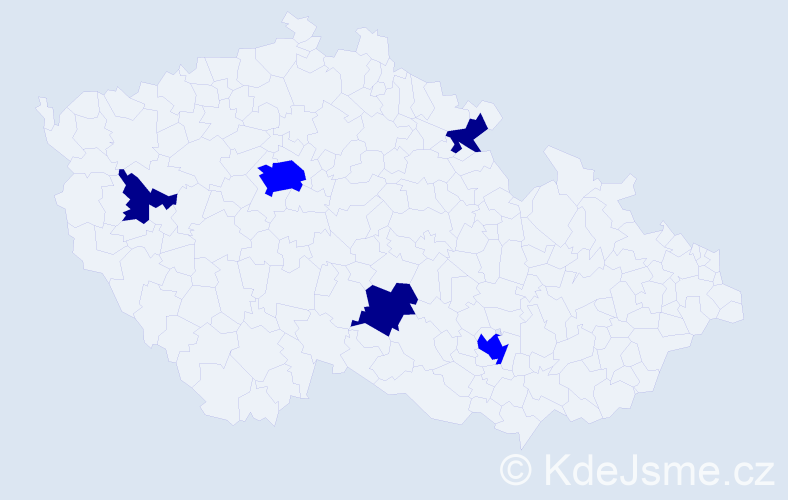 Příjmení: 'Kubisch', počet výskytů 8 v celé ČR