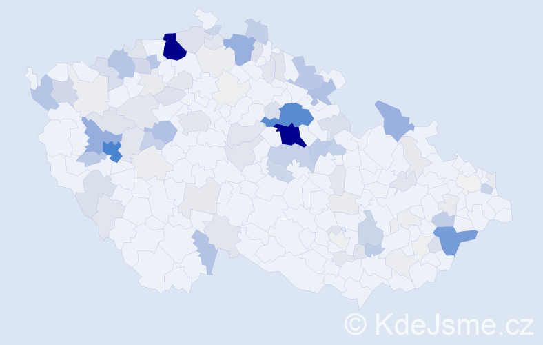 Příjmení: 'Dunová', počet výskytů 634 v celé ČR