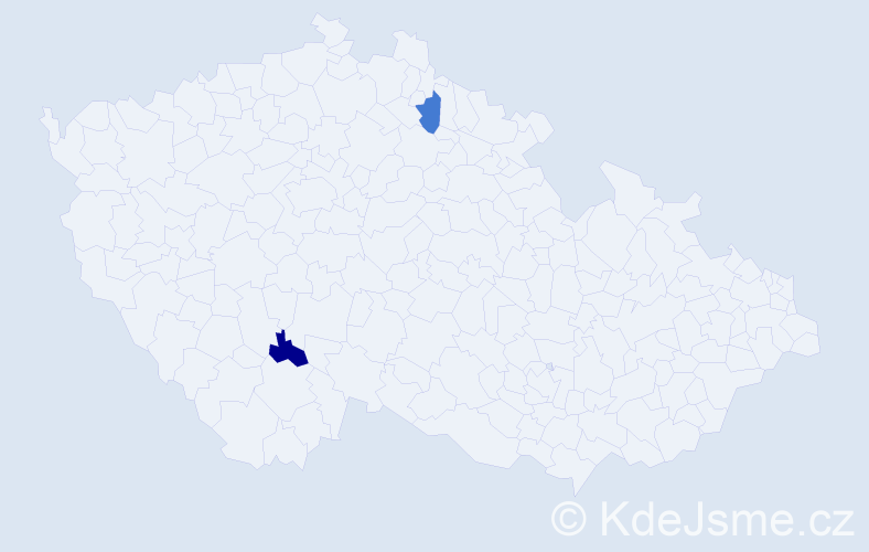 Příjmení: 'Iglseder', počet výskytů 2 v celé ČR