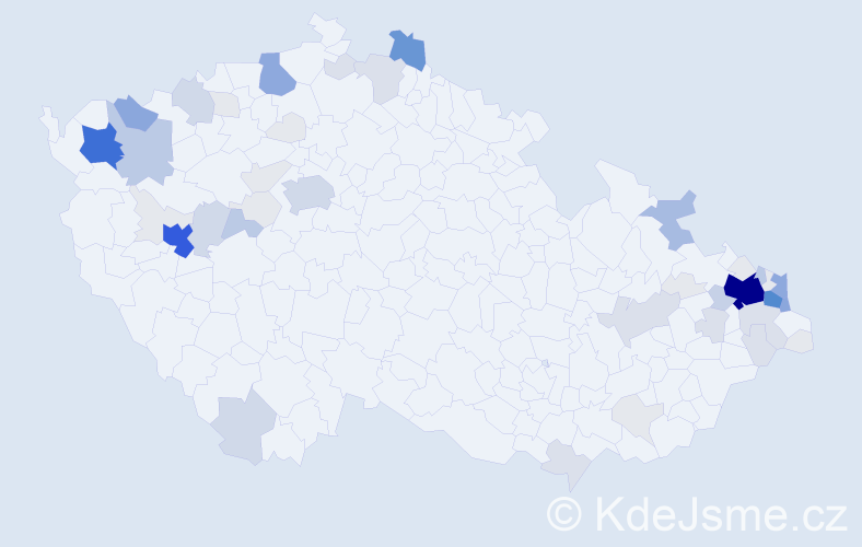 Příjmení: 'Bajger', počet výskytů 240 v celé ČR