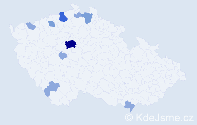 Příjmení: 'Storchová', počet výskytů 20 v celé ČR