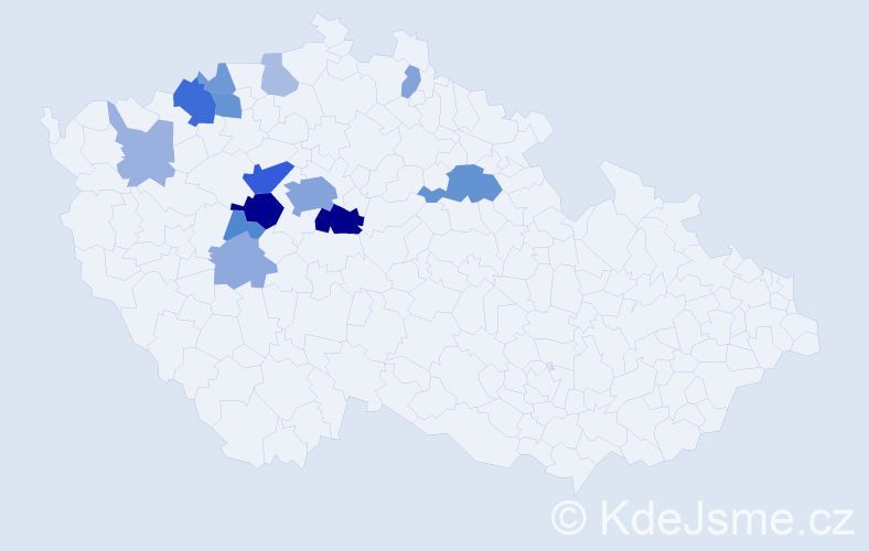 Příjmení: 'Ulbert', počet výskytů 38 v celé ČR