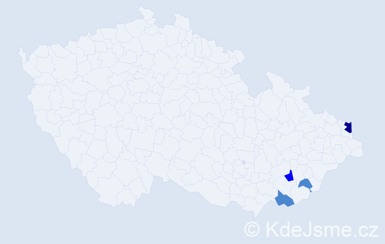 Příjmení: 'Krzempková', počet výskytů 7 v celé ČR