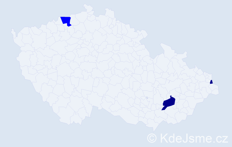 Příjmení: 'Mišenková', počet výskytů 5 v celé ČR