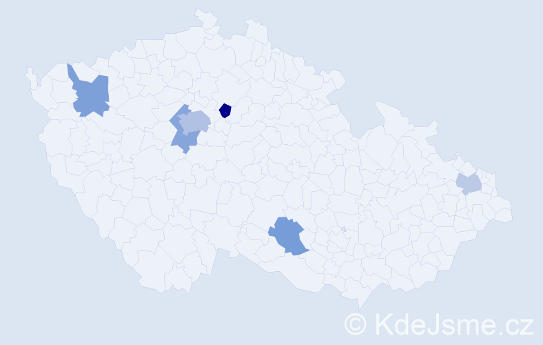 Příjmení: 'Alexandrova', počet výskytů 9 v celé ČR
