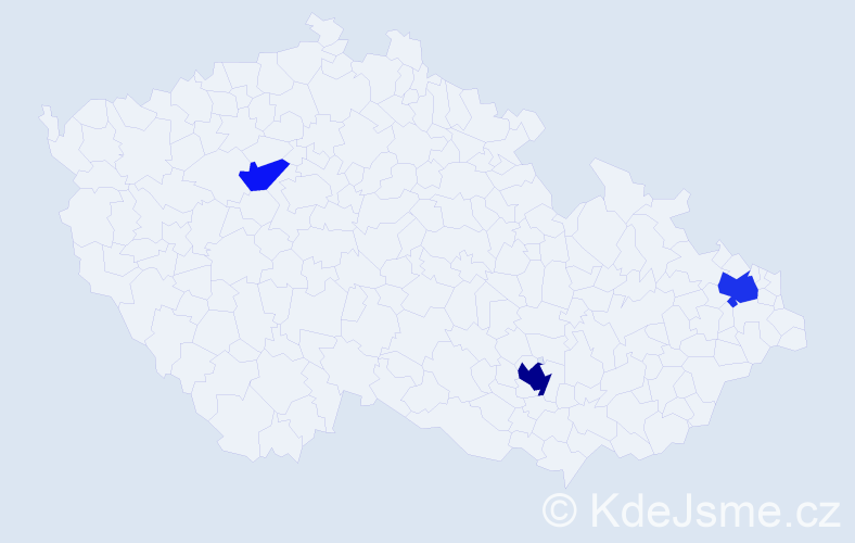 Příjmení: 'Michura', počet výskytů 19 v celé ČR