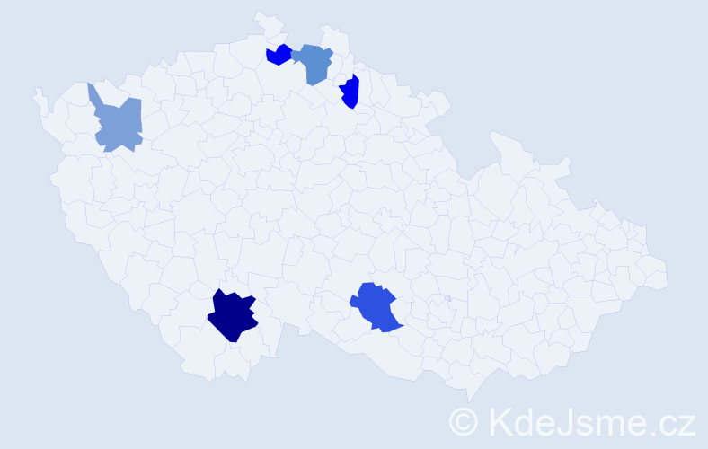 Příjmení: 'Dierzé', počet výskytů 12 v celé ČR