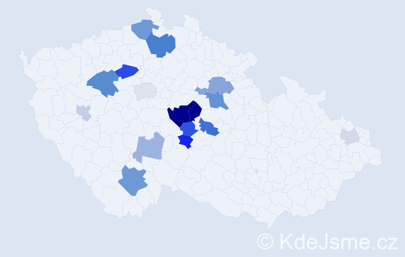 Příjmení: 'Kostinec', počet výskytů 31 v celé ČR
