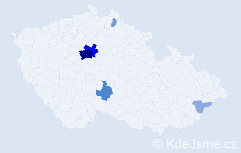 Příjmení: 'Gecková', počet výskytů 16 v celé ČR