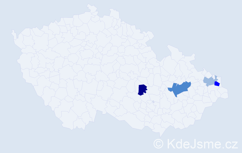 Příjmení: 'Murzyn', počet výskytů 11 v celé ČR