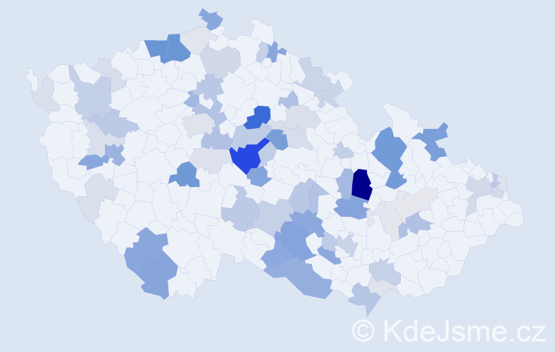 Příjmení: 'Kršňáková', počet výskytů 222 v celé ČR