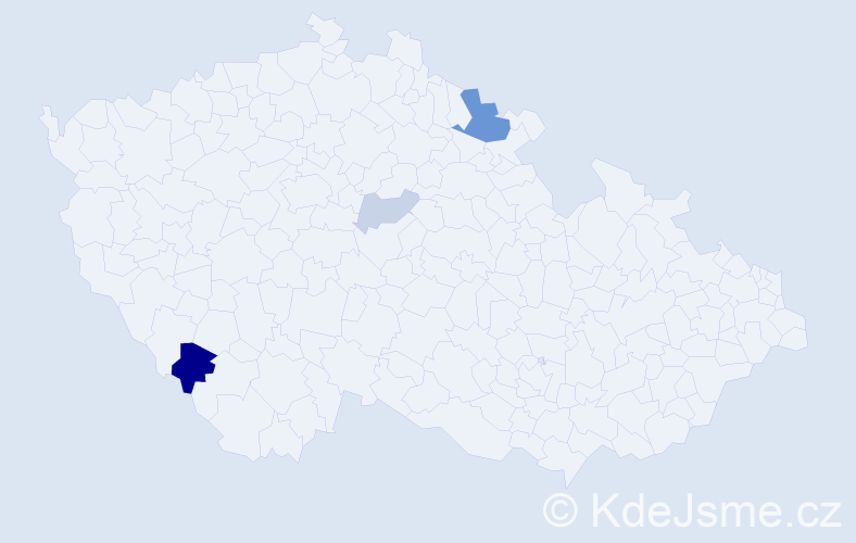 Příjmení: 'Kliger', počet výskytů 8 v celé ČR